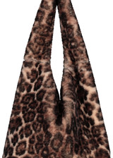 MONARI Brown Fluffy Bag With Leopard Pattern | 809418