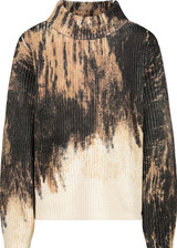 MONARI Brown Knitted Jumper With Gradient Print | 809457