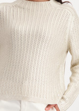 MONARI Beige Knitted Sweater With Glossy Print | 809522