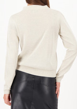 MONARI Beige Jumper With Pleat Detail | 809544