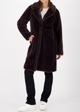 MONARI Brown Fluffy Fake Fur Coat | 809573