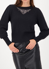 MONARI Black Jumper With Embellishments | 809648
