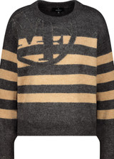 MONARI Gray Sweater With Striped Pattern | 809656