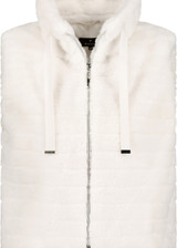 MONARI Beige Striped Fur Vest | 809278
