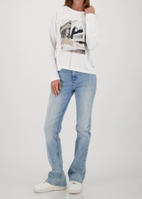 MONARI White Long-Sleeve Shirt With City Print | 809380