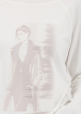 MONARI White Long-Sleeve Shirt With Women'S Print | 809381