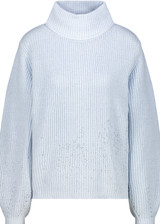 MONARI Blue Sweater With Rhinestones | 809509