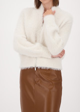 MONARI Beige Fluffy Double-Faced Cardigan | 809528