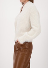 MONARI Beige Fluffy Double-Faced Cardigan | 809528