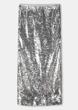 POM AMSTERDAM Grey Skirt - Sequins Silver | SP9296