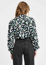 POM AMSTERDAM White Blouse - Violet Wild Flowers Ecru | SP9287