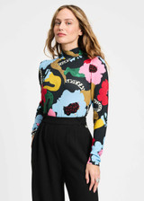 POM AMSTERDAM Multi Colour Turtleneck - Autumn Garden | SP9280