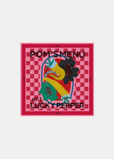 POM AMSTERDAM Red Shawl - Pom's Menu Small | SP9396