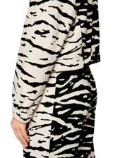 MARC CAIN SPORTS Black Blouson Jacket With Animal Print | AS 31.04 J03