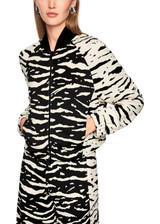 MARC CAIN SPORTS Black Blouson Jacket With Animal Print | AS 31.04 J03
