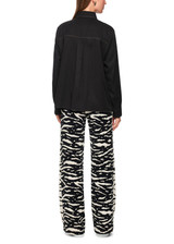 MARC CAIN SPORTS Black Rethink Together Classic Blouse | AS 51.02 W57