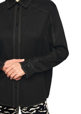MARC CAIN SPORTS Black Rethink Together Classic Blouse | AS 51.02 W57