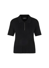 MARC CAIN SPORTS Black Rethink Together Knitted Polo Shirt | AS 53.10 M80