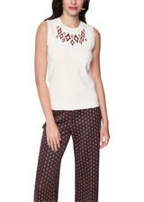 MARC CAIN COLLECTIONS Off-White Knitted In Germany Top | AC 61.29 M47
