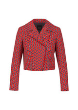 MARC CAIN COLLECTIONS Aurora Red Scuba Jersey Jacket | AC 31.03 J01