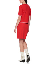MARC CAIN COLLECTIONS Aurora Red Rethink Together Fine Knit Jumper | AC 41.09 M11