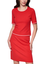 MARC CAIN COLLECTIONS Aurora Red Rethink Together Fine Knit Jumper | AC 41.09 M11
