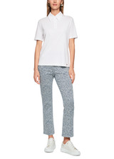 MARC CAIN ADDITIONS White Polo Shirt In Cotton Stretch | AA 53.02 J14