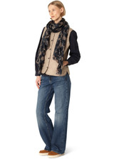 ILSE JACOBSEN HORNBAEK Beige Butterfly Butterfly Scarf | WOOCA02