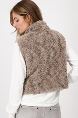 MONARI Toffee Waistcoat Fur Vest
