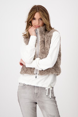 MONARI Toffee Waistcoat Fur Vest