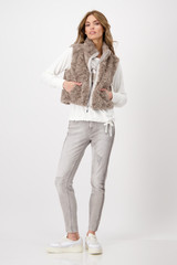 MONARI Toffee Waistcoat Fur Vest