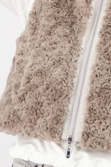 MONARI Toffee Waistcoat Fur Vest