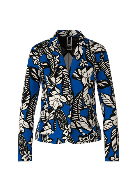 MARC CAIN Brtrylbl Patterned Blazer In Scuba Jersey