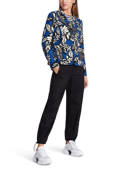 MARC CAIN Brtrylbl Patterned Blazer In Scuba Jersey