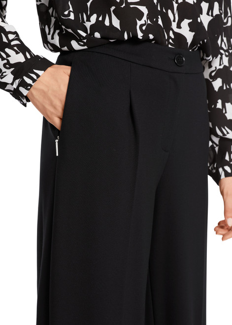 MARC CAIN Black Rhodos Trousers With Jogging Waistband | WC8110J42
