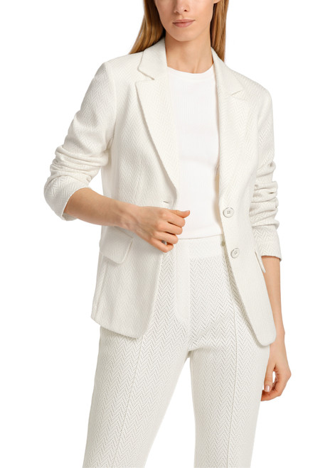 MARC CAIN Off White Blazer In Superstretch