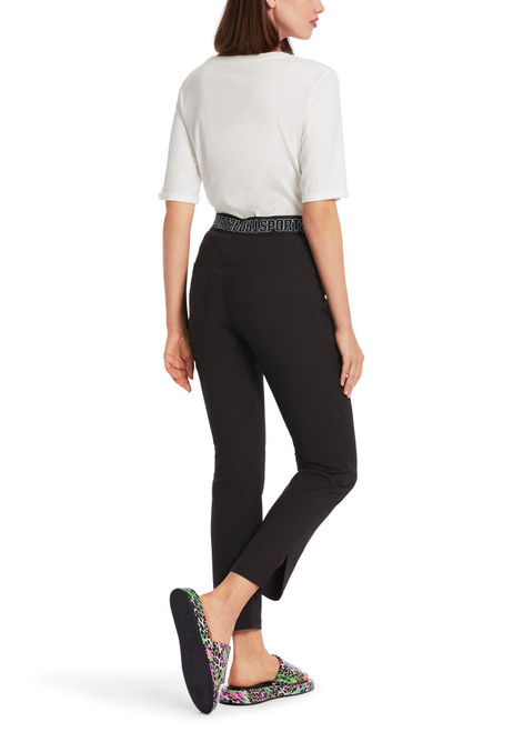MARC CAIN Black Knitted In Germany Check Top