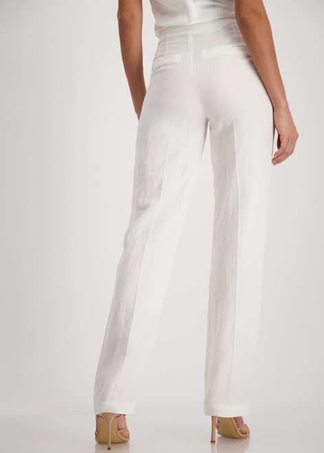 MONARI Off White Lyocell Mix Pants