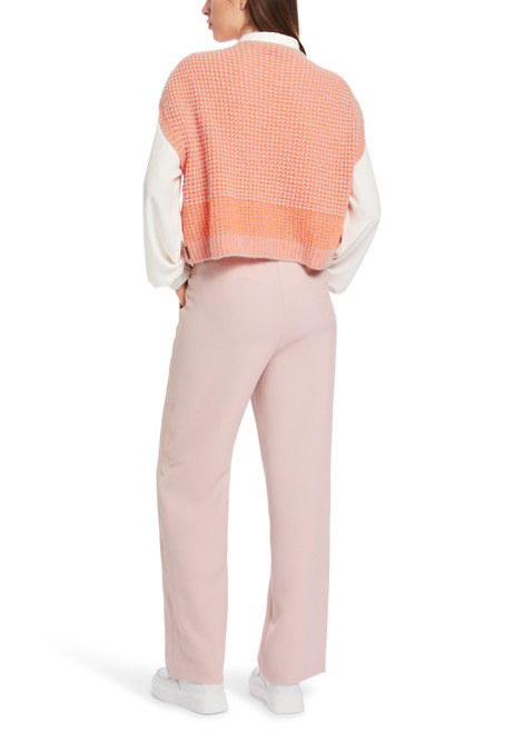 MARC CAIN Bright Rosewater Wusu Slip-On Pants With High Waist