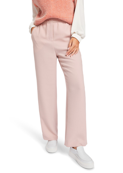 MARC CAIN Bright Rosewater Wusu Slip-On Pants With High Waist