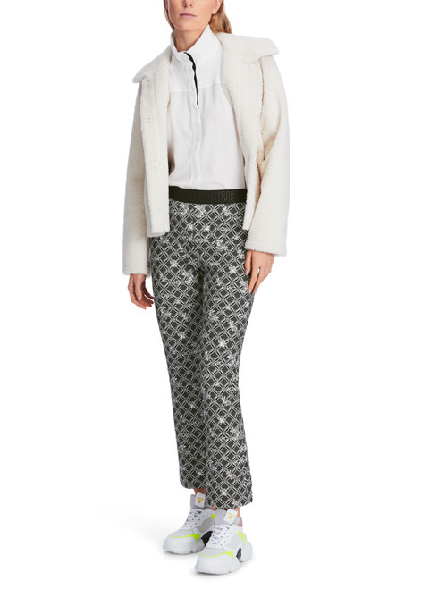 MARC CAIN Black And White Fengy Scuba Jersey Pants MARC CAIN Black And White Fengy Scuba Jersey Pants
