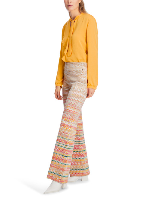 MARC CAIN Bright Toffee Fastiv Trousers Knitted In Germany