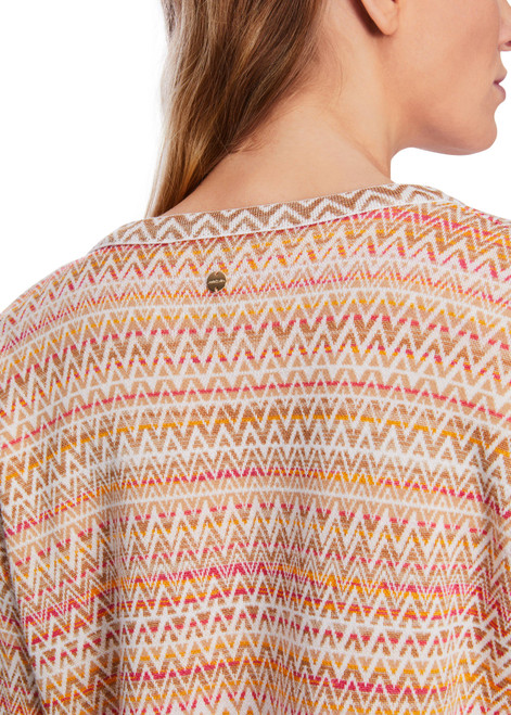 MARC CAIN Bright Toffee Open Front Cardigan Knitted In Germany