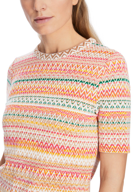 MARC CAIN Bright Toffee Knitted In Germany Cardigan