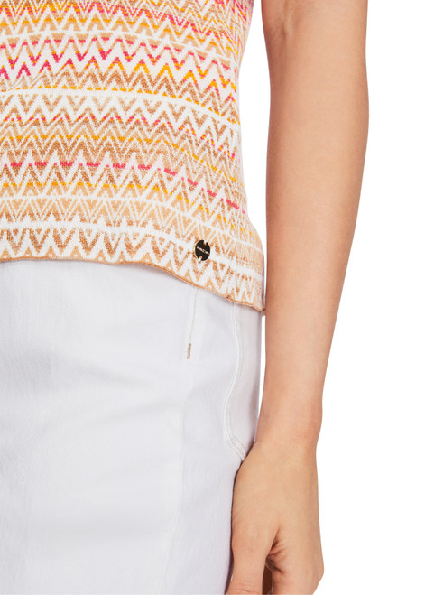 MARC CAIN Bright Toffee Knitted In Germany Cardigan