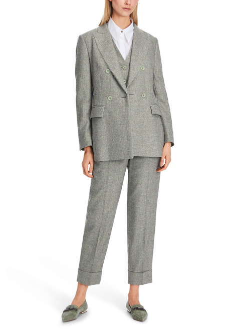 MARC CAIN Frozen Sage Herringbone Blazer