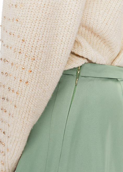 MARC CAIN Frozen Sage Pencil Skirt With Stretch | XC7120W15
