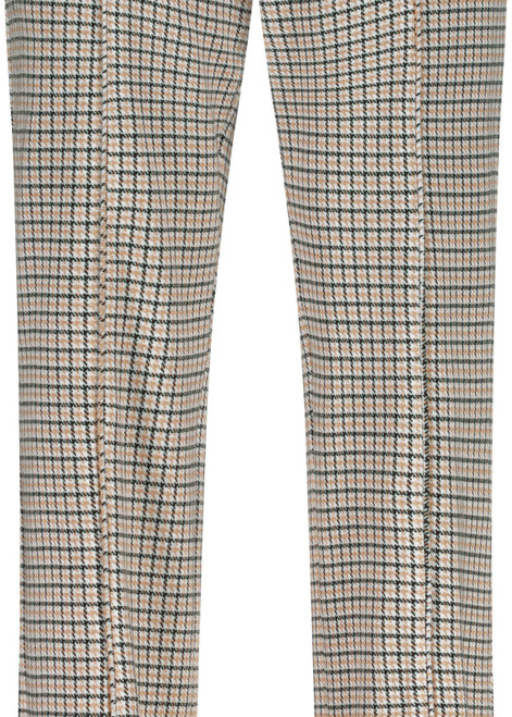 MONARI Sandshell Pattern Pants With Check Pattern