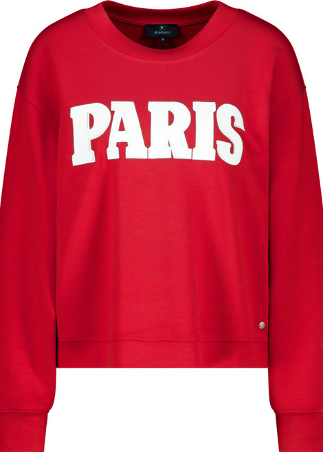 MONARI Deep Red Sweatshirt With Script