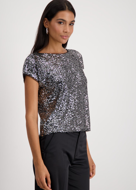 MONARI Black Shirt With Sequins